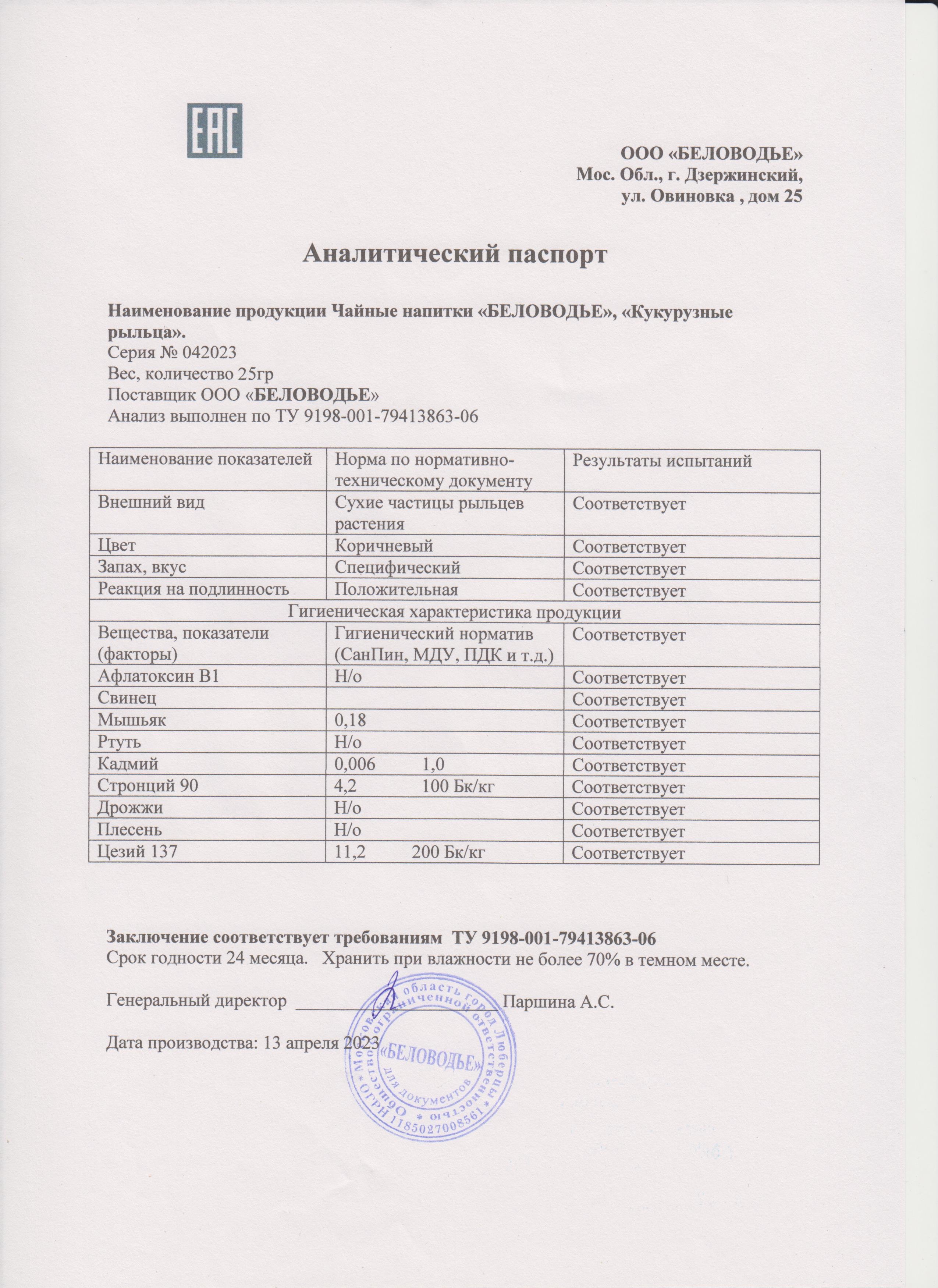Паспорт №042023